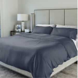 Cariloha Bamboo Sateen Duvet Cover in Blue Lagoon